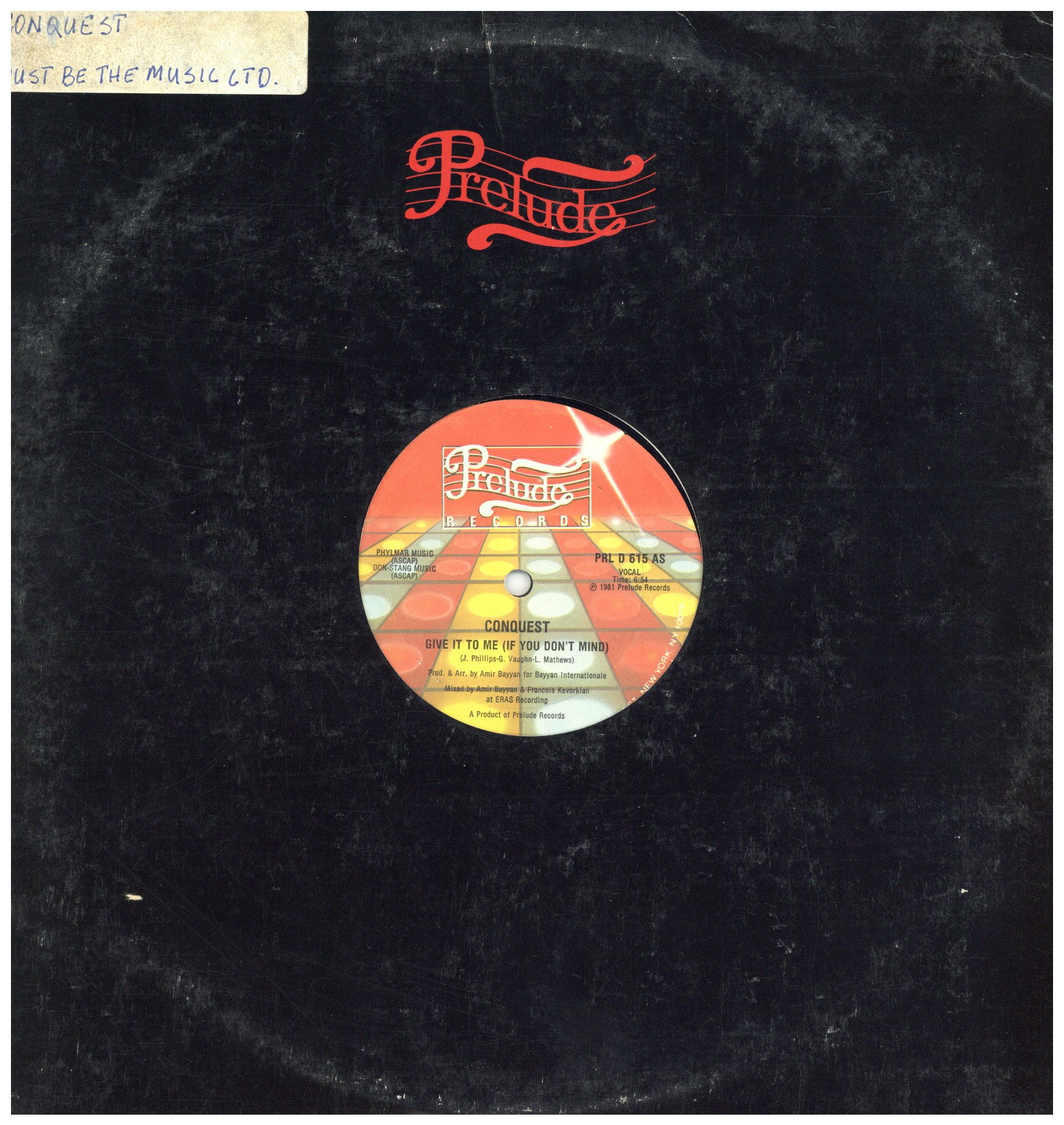 中古レコード CONQUEST - GIVE IT TO ME (IF YOU DON'T MIND)