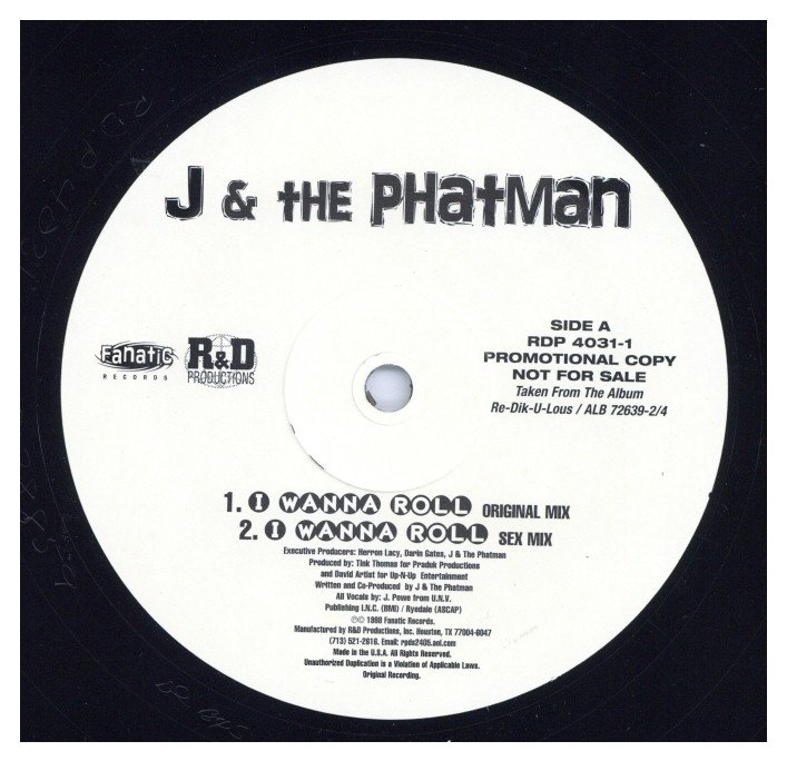 中古レコード J & THE PHATMAN - I WANNA ROLL / WE BE DA ILLIST