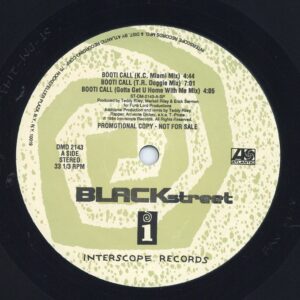 中古ﾚｺｰﾄﾞ BLACKSTREET - Booti Call / I Like The Way You Work (Promo)