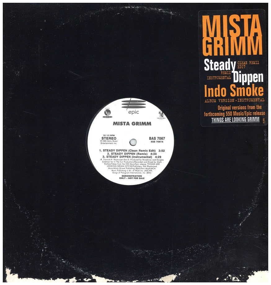 中古レコード MISTA GRIMM - STEADY DIPPEN (REMIX) / INDO SMOKE