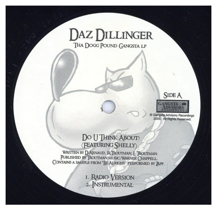 中古レコード DAZ DILLINGER - Do U Think About? / Tha Dogg Pound Gangsta