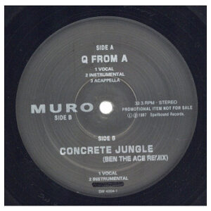 中古ﾚｺｰﾄﾞ MURO - Q FROM A / CONCRETE JUNGLE (REMIX) (PROMO)