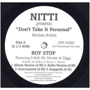 中古ﾚｺｰﾄﾞ NITTI - BOY STOP / LET HIS ASS GO (REMIX)