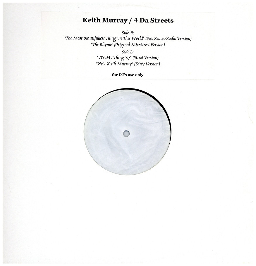 中古レコード KEITH MURRAY - The Most Beautifullest Thing In This World (Sax Remix Radio Version) (4 Da Streets EP)
