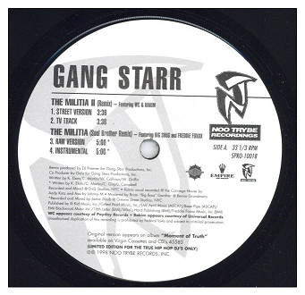中古レコード GANG STARR - THE MILITIA II (REMIX) / 1/2 & 1/2