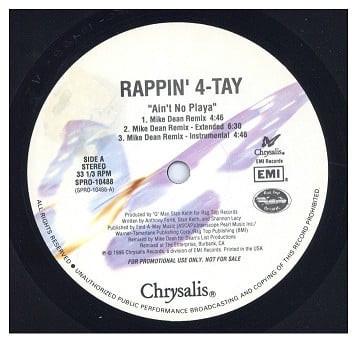 中古レコード RAPPIN' 4-TAY - AIN'T NO PLAYA (MIKE DEAN REMIX)