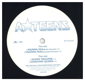 中古レコード A TEENS - MAMMA MIA / DANCING QUEEN