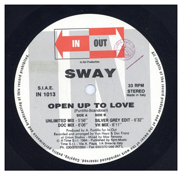 中古レコード SWAY - OPEN UP TO LOVE