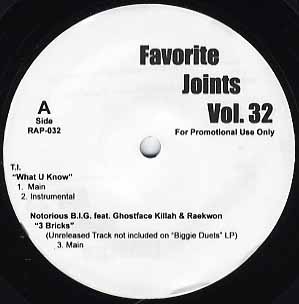 新品ﾚｺｰﾄﾞ The Notorious B.I.G. - 3 BRICKS / BURNIN UP (FAVORITE JOINTS 32)