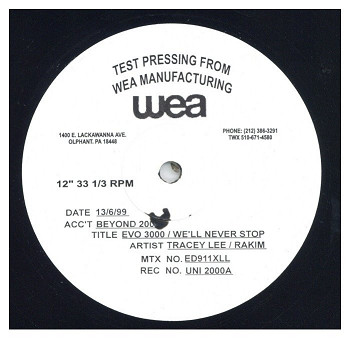 中古レコード TRACEY LEE / RAKIM - EVOLUTION 300 / WE'LL NEVER STOP