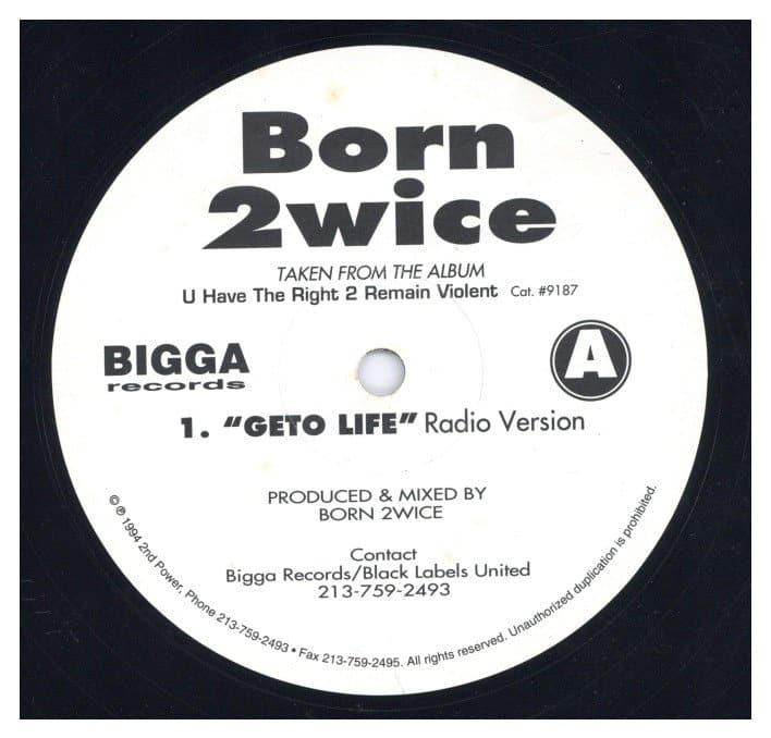 中古レコード BORN 2WICE - GETO LIFE / 6 INNA MORNIN