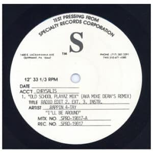 中古ﾚｺｰﾄﾞ RAPPIN' 4-TAY - I'LL BE AROUND (OLD SCHOOL PLAYAZ MIX)