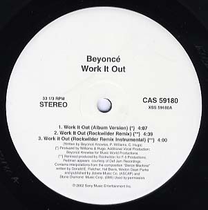 新品レコード BEYONCE - WORK IT OUT-REMIX