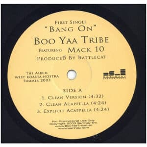 中古ﾚｺｰﾄﾞ BOO-YAA TRIBE - BANG ON (Produced by Battlecat)