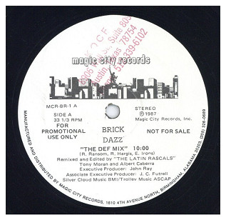 中古レコード BRICK - DAZZ (THE DEF MIX) (PROMO)