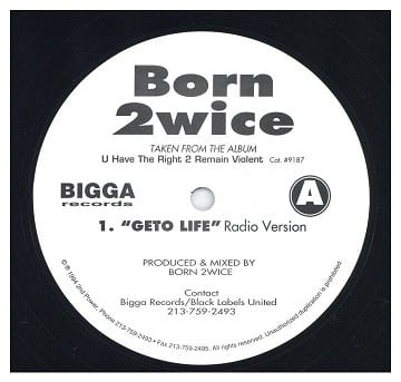 中古レコード BORN 2WICE - GETO LIFE / 6 INNA MORNIN