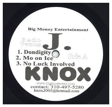 中古レコード J. KNOX - DONDIGITY / MO ON ICE / NO LUCK INVOLVED