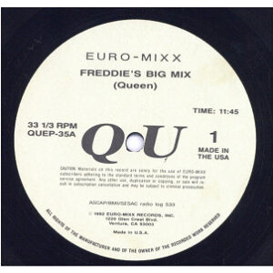 中古ﾚｺｰﾄﾞ QUEEN - FREDDIE'S BIG MIX / FREDDIE'S FINAL MIX