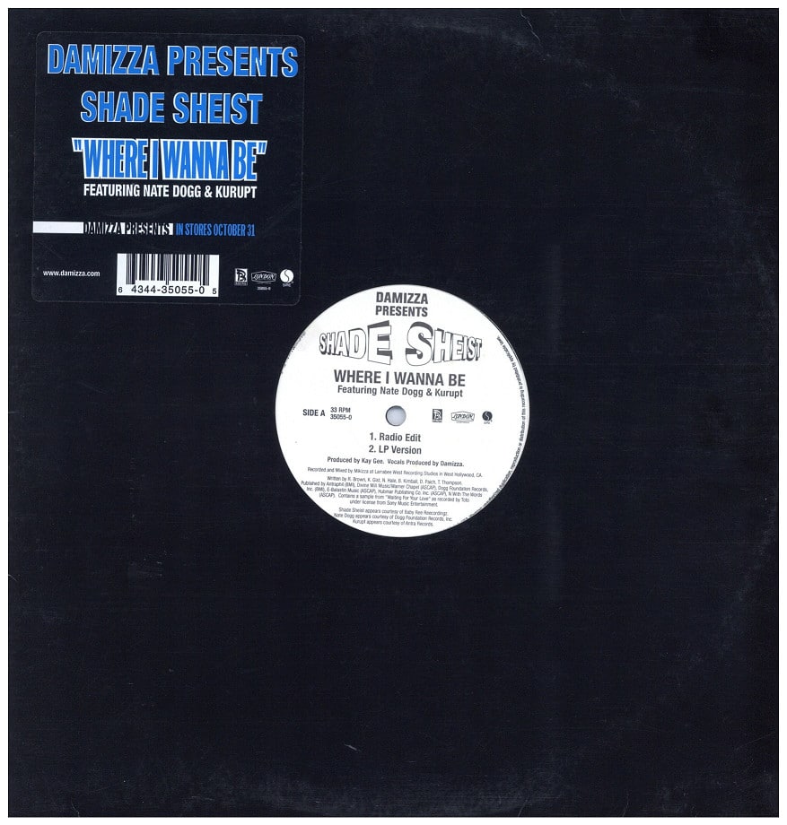 中古レコード SHADE SHEIST - WHERE I WANNA BE
